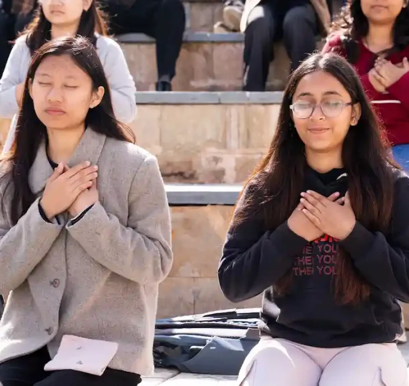 Students in a reflective workshop